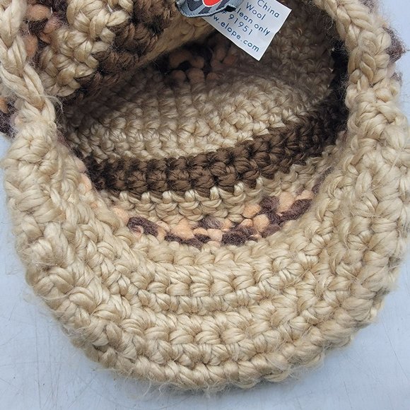 Everybody's Laughing On Planet Earth Wool Beanie Hat ELOPE Tan Warm Caual - Picture 10 of 10
